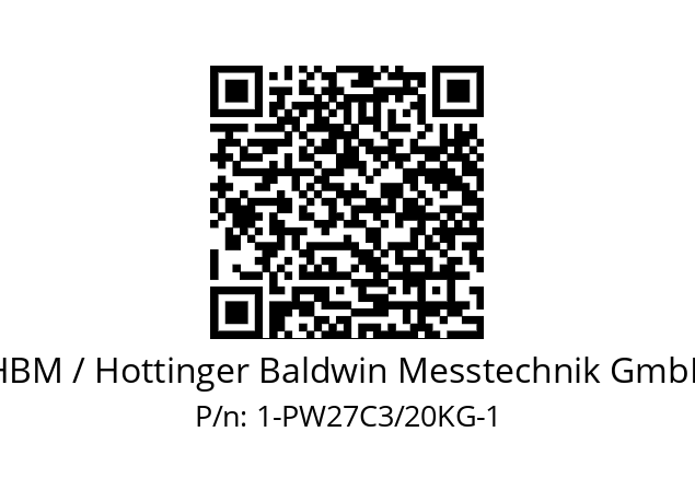   HBM / Hottinger Baldwin Messtechnik GmbH 1-PW27C3/20KG-1