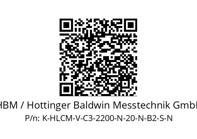   HBM / Hottinger Baldwin Messtechnik GmbH K-HLCM-V-C3-2200-N-20-N-B2-S-N