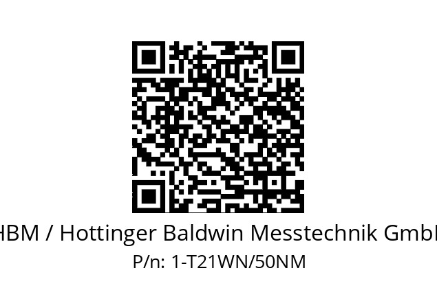   HBM / Hottinger Baldwin Messtechnik GmbH 1-T21WN/50NM