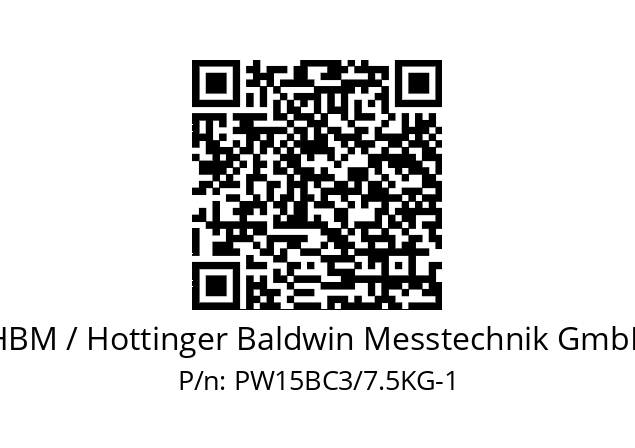   HBM / Hottinger Baldwin Messtechnik GmbH PW15BC3/7.5KG-1