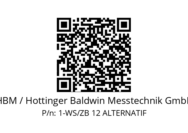   HBM / Hottinger Baldwin Messtechnik GmbH 1-WS/ZB 12 ALTERNATIF