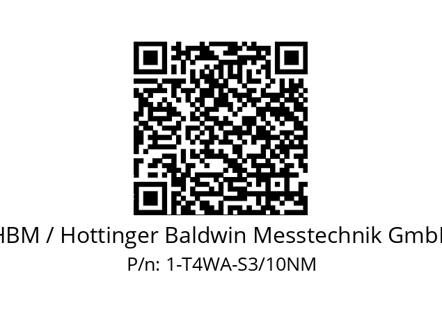   HBM / Hottinger Baldwin Messtechnik GmbH 1-T4WA-S3/10NM