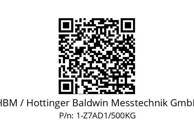   HBM / Hottinger Baldwin Messtechnik GmbH 1-Z7AD1/500KG