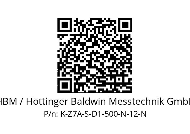   HBM / Hottinger Baldwin Messtechnik GmbH K-Z7A-S-D1-500-N-12-N