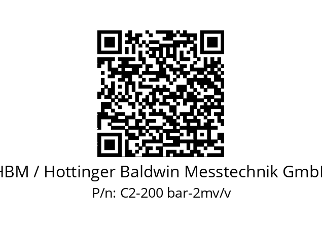   HBM / Hottinger Baldwin Messtechnik GmbH C2-200 bar-2mv/v