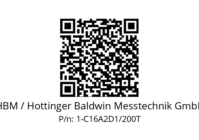   HBM / Hottinger Baldwin Messtechnik GmbH 1-C16A2D1/200T