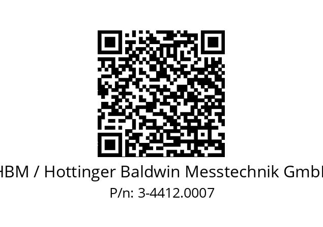   HBM / Hottinger Baldwin Messtechnik GmbH 3-4412.0007