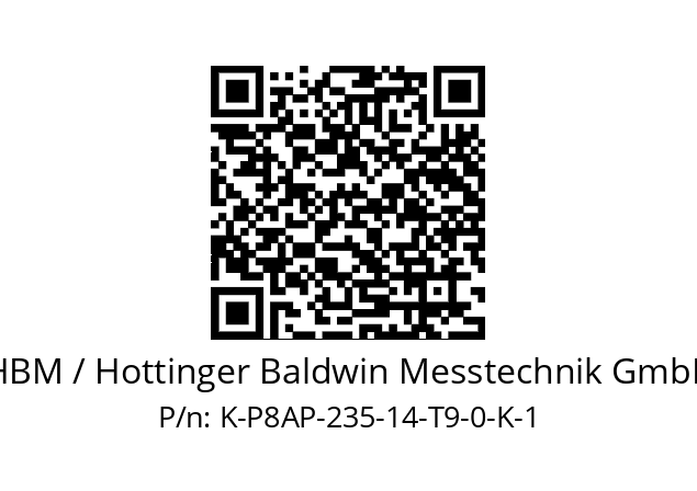   HBM / Hottinger Baldwin Messtechnik GmbH K-P8AP-235-14-T9-0-K-1