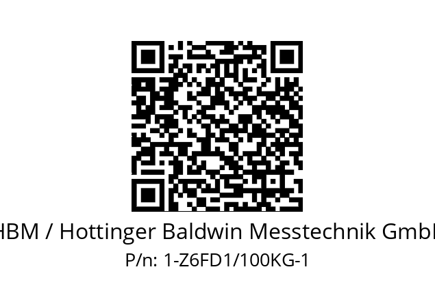   HBM / Hottinger Baldwin Messtechnik GmbH 1-Z6FD1/100KG-1