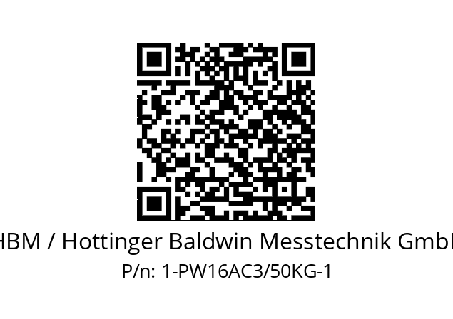   HBM / Hottinger Baldwin Messtechnik GmbH 1-PW16AC3/50KG-1