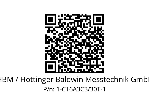   HBM / Hottinger Baldwin Messtechnik GmbH 1-C16A3C3/30T-1