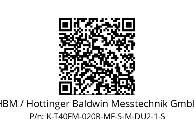   HBM / Hottinger Baldwin Messtechnik GmbH K-T40FM-020R-MF-S-M-DU2-1-S