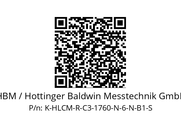   HBM / Hottinger Baldwin Messtechnik GmbH K-HLCM-R-C3-1760-N-6-N-B1-S