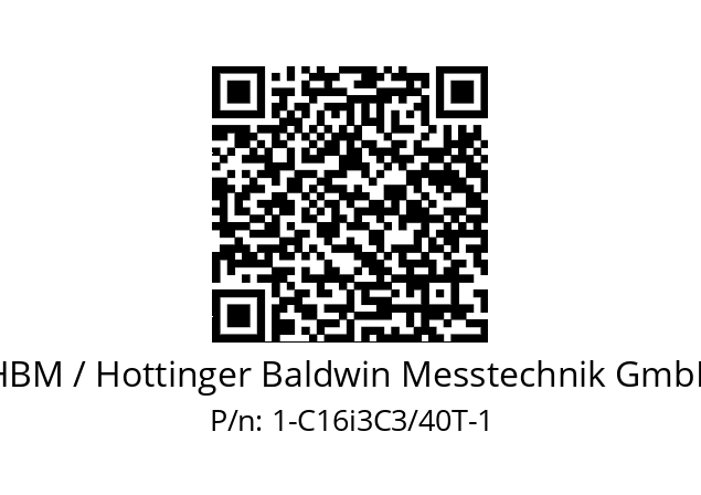   HBM / Hottinger Baldwin Messtechnik GmbH 1-C16i3C3/40T-1