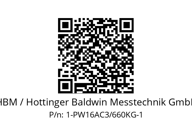   HBM / Hottinger Baldwin Messtechnik GmbH 1-PW16AC3/660KG-1