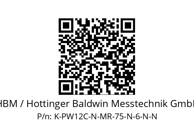   HBM / Hottinger Baldwin Messtechnik GmbH K-PW12C-N-MR-75-N-6-N-N