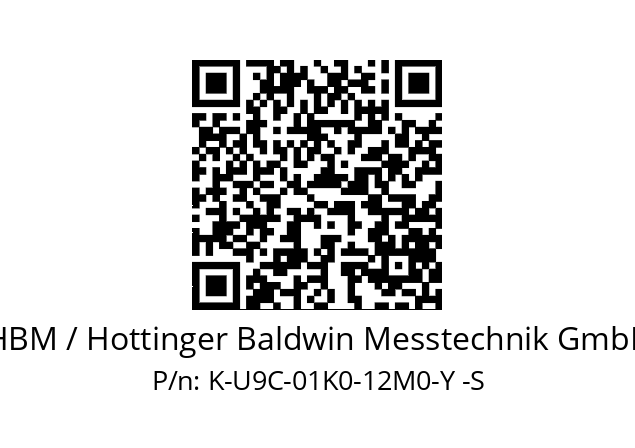   HBM / Hottinger Baldwin Messtechnik GmbH K-U9C-01K0-12M0-Y -S