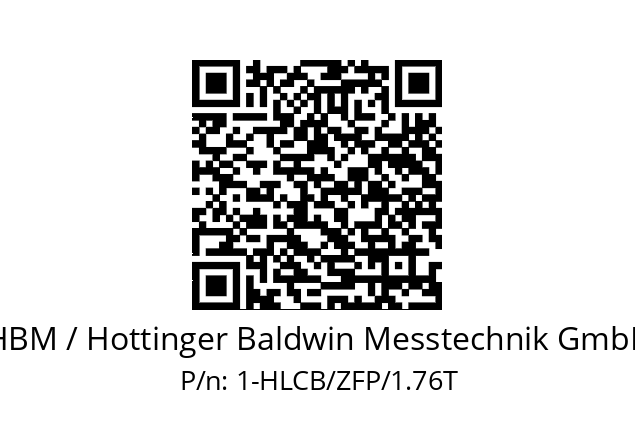   HBM / Hottinger Baldwin Messtechnik GmbH 1-HLCB/ZFP/1.76T