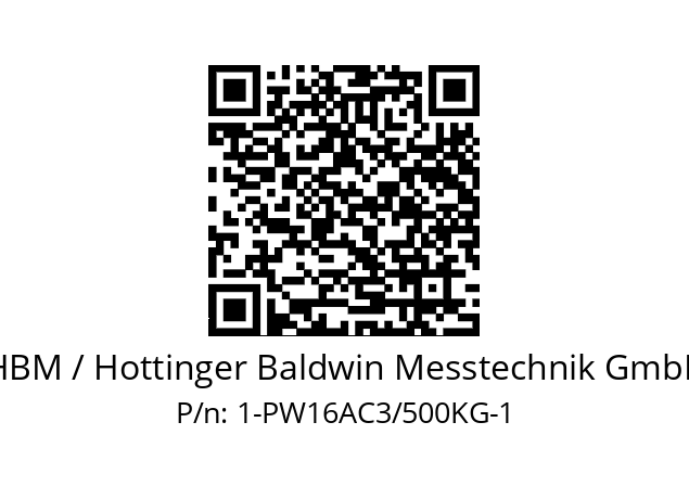   HBM / Hottinger Baldwin Messtechnik GmbH 1-PW16AC3/500KG-1