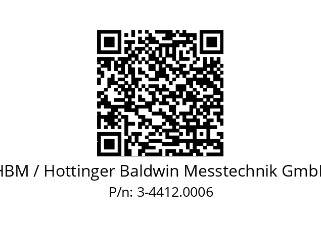   HBM / Hottinger Baldwin Messtechnik GmbH 3-4412.0006