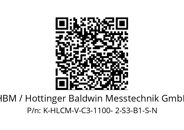   HBM / Hottinger Baldwin Messtechnik GmbH K-HLCM-V-C3-1100- 2-S3-B1-S-N