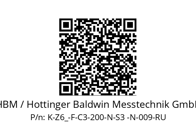   HBM / Hottinger Baldwin Messtechnik GmbH K-Z6_-F-C3-200-N-S3 -N-009-RU