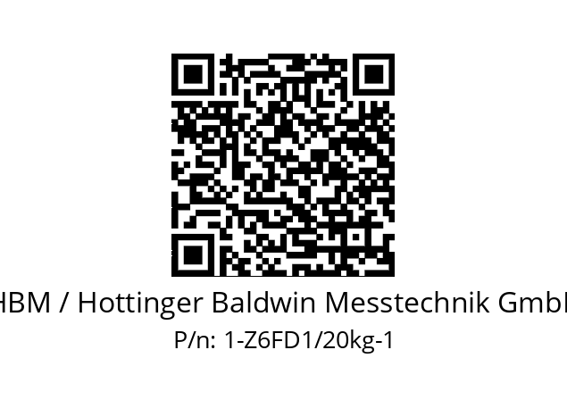   HBM / Hottinger Baldwin Messtechnik GmbH 1-Z6FD1/20kg-1