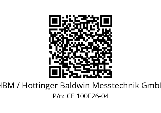   HBM / Hottinger Baldwin Messtechnik GmbH CE 100F26-04