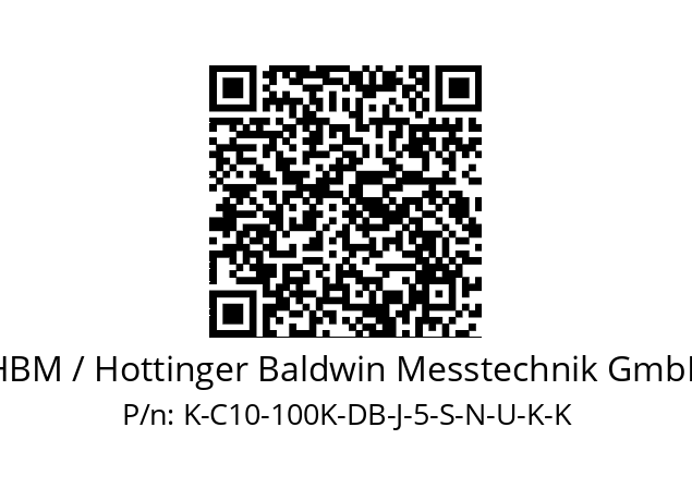   HBM / Hottinger Baldwin Messtechnik GmbH K-C10-100K-DB-J-5-S-N-U-K-K