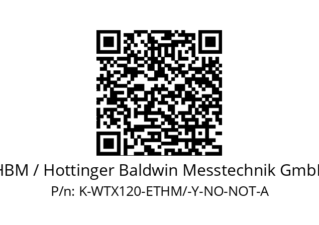   HBM / Hottinger Baldwin Messtechnik GmbH K-WTX120-ETHM/-Y-NO-NOT-A