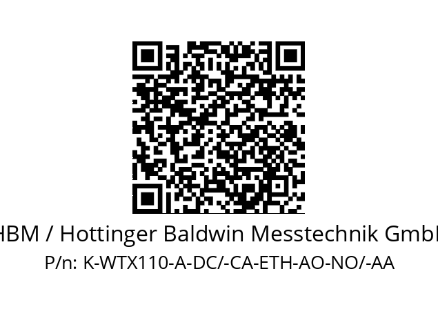   HBM / Hottinger Baldwin Messtechnik GmbH K-WTX110-A-DC/-CA-ETH-AO-NO/-AA