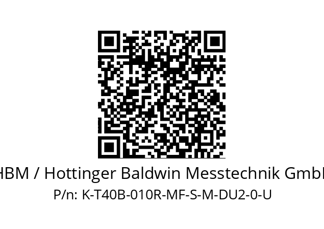   HBM / Hottinger Baldwin Messtechnik GmbH K-T40B-010R-MF-S-M-DU2-0-U