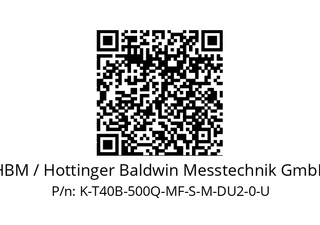   HBM / Hottinger Baldwin Messtechnik GmbH K-T40B-500Q-MF-S-M-DU2-0-U