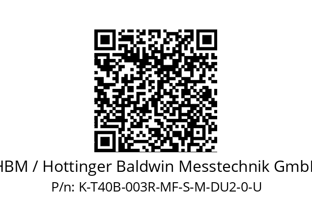   HBM / Hottinger Baldwin Messtechnik GmbH K-T40B-003R-MF-S-M-DU2-0-U