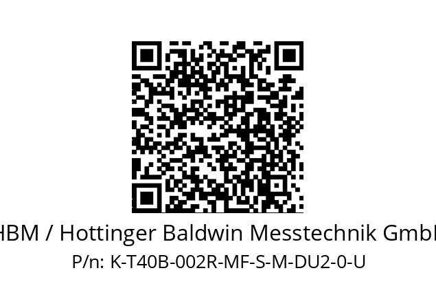   HBM / Hottinger Baldwin Messtechnik GmbH K-T40B-002R-MF-S-M-DU2-0-U