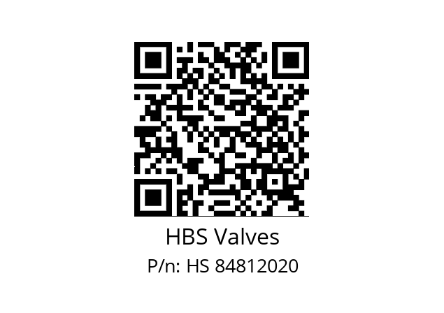   HBS Valves HS 84812020