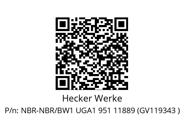   Hecker Werke NBR-NBR/BW1 UGA1 951 11889 (GV119343 )