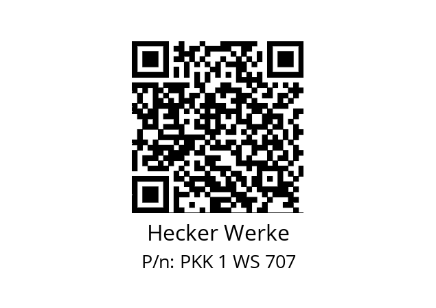   Hecker Werke PKK 1 WS 707