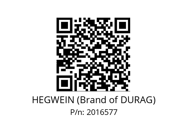   HEGWEIN (Brand of DURAG) 2016577