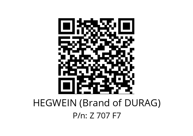   HEGWEIN (Brand of DURAG) Z 707 F7