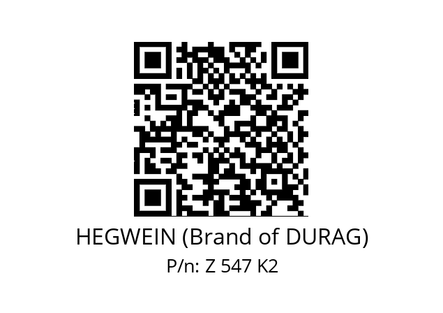   HEGWEIN (Brand of DURAG) Z 547 K2