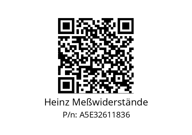   Heinz Meßwiderstände A5E32611836