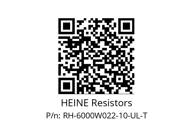   HEINE Resistors RH-6000W022-10-UL-T