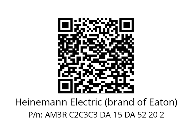   Heinemann Electric (brand of Eaton) AM3R C2C3C3 DA 15 DA 52 20 2