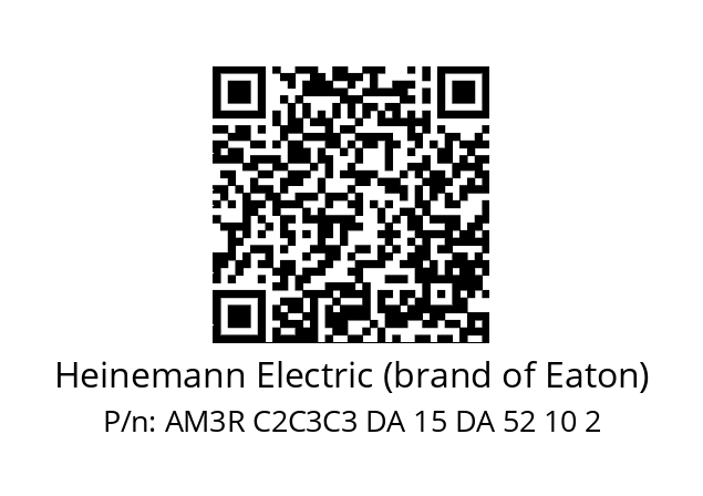   Heinemann Electric (brand of Eaton) AM3R C2C3C3 DA 15 DA 52 10 2