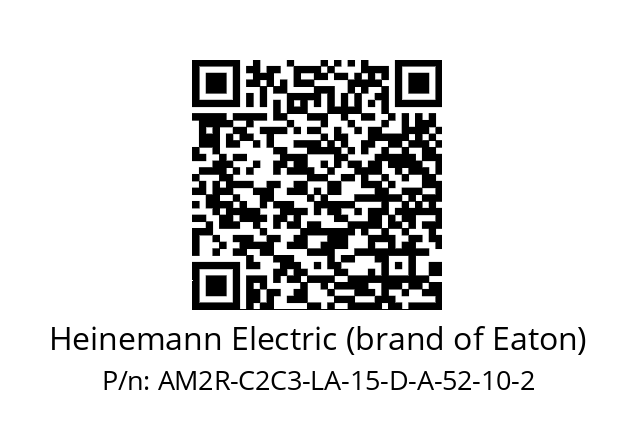   Heinemann Electric (brand of Eaton) AM2R-C2C3-LA-15-D-A-52-10-2