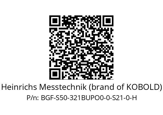   Heinrichs Messtechnik (brand of KOBOLD) BGF-S50-321BUPO0-0-S21-0-H