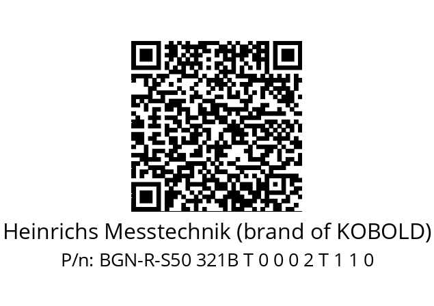   Heinrichs Messtechnik (brand of KOBOLD) BGN-R-S50 321B T 0 0 0 2 T 1 1 0