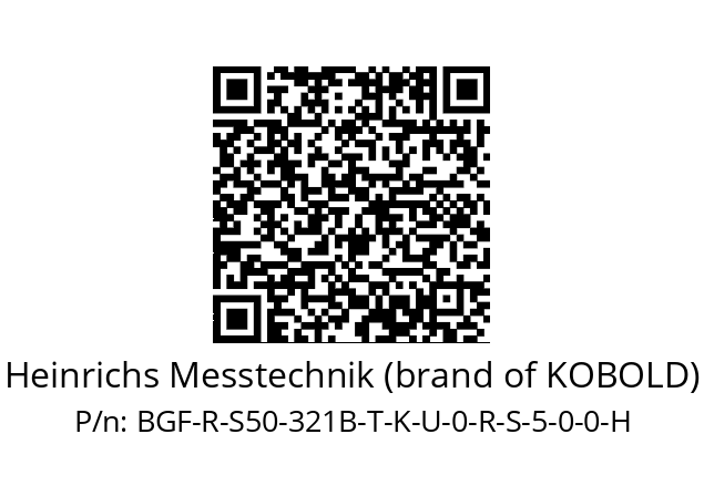   Heinrichs Messtechnik (brand of KOBOLD) BGF-R-S50-321B-T-K-U-0-R-S-5-0-0-H