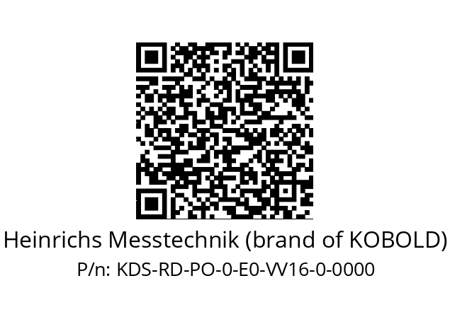   Heinrichs Messtechnik (brand of KOBOLD) KDS-RD-PO-0-E0-VV16-0-0000